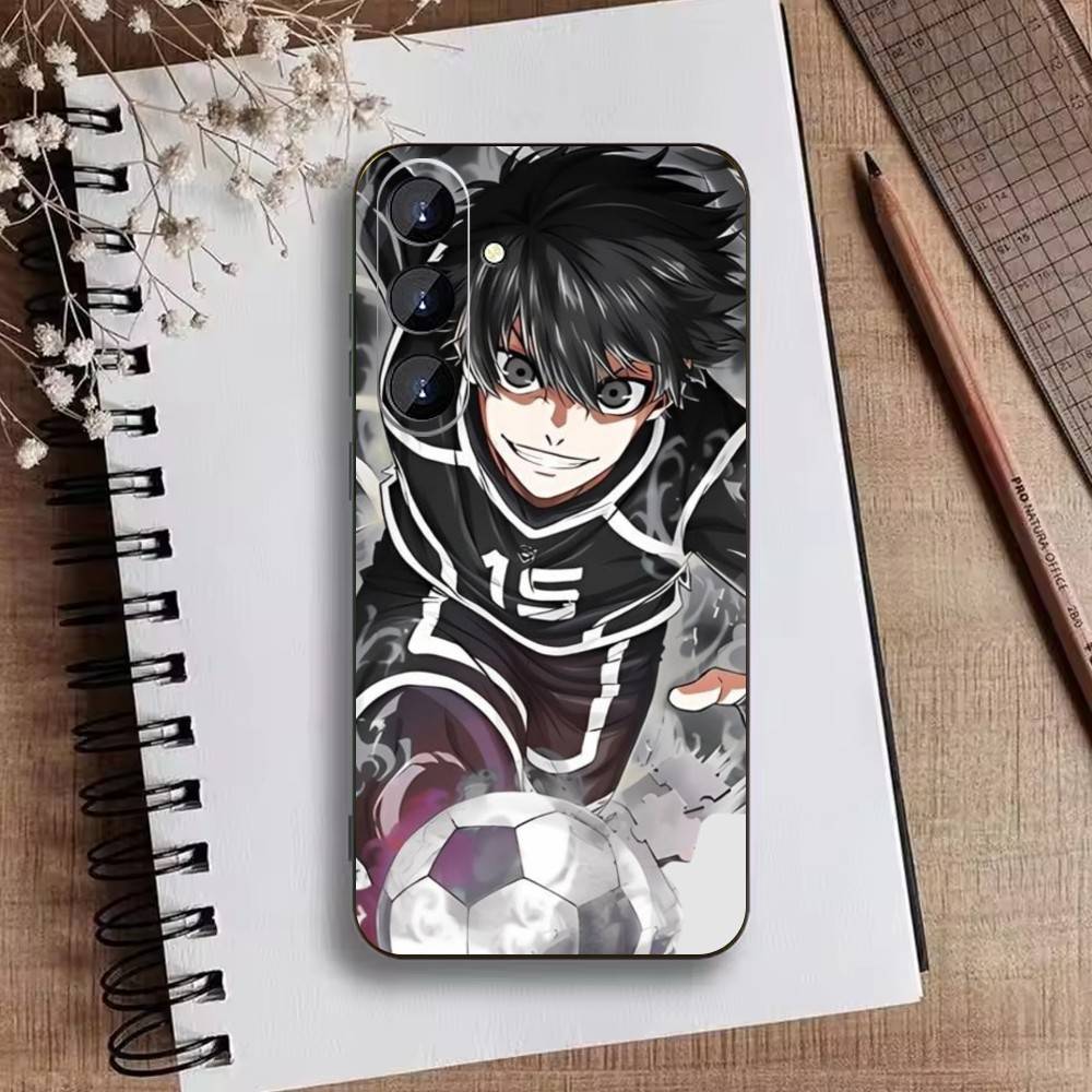 Anime Trent W-Blue L-Lock Phone Case For Samsung Galaxy A73,A72,A71,A70,A52,A51 Others Soft Black Cover