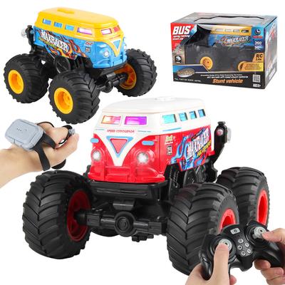 2.4G Remote Control Spray Stunt Car Light Music Bus Watch Induction Remote Control Car Boy Toy