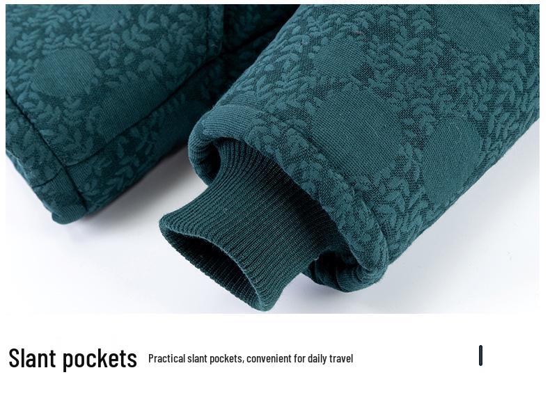 Damen Winterjacke aus Baumwolle mit Samt für Mittelalte und Ältere