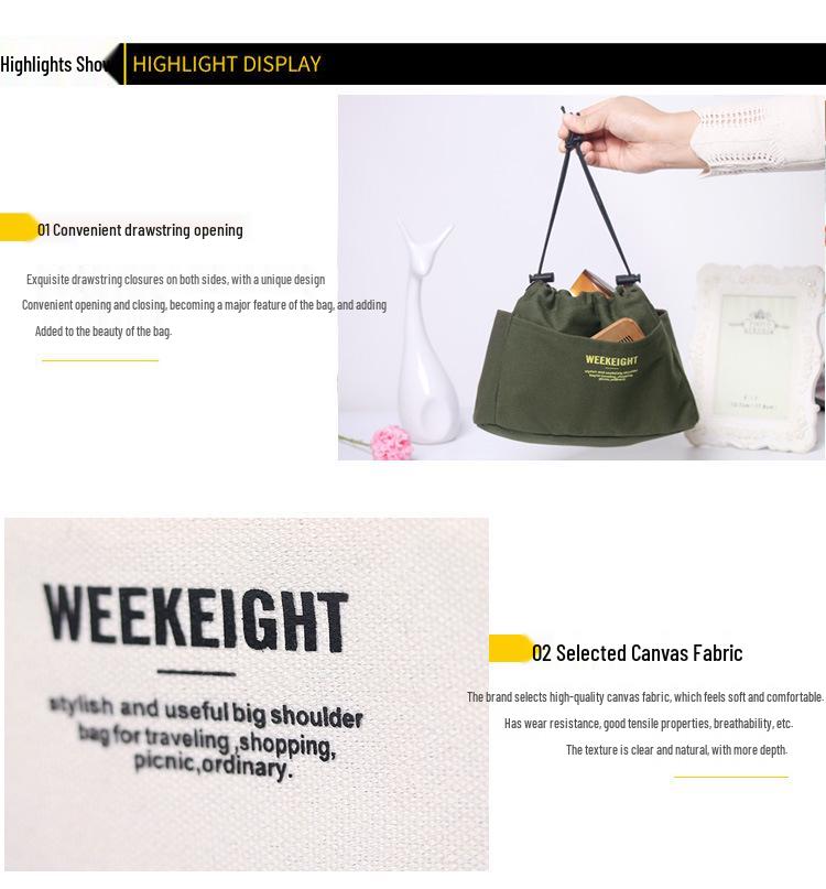 Kiss the Rain: Waterproof Canvas Makeup Bag - Practical & Portable Storage