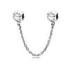 Tone Sparkling Clear Sparkle Round For Women Safety Chain Charm Bead Fit Bracelets Pendant Diy JewelryTrendy Chain