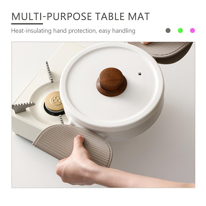 1pc Silicone Folding Hot Plate Mat & Pot Holder - Heat-Resistant Non-Slip Rectangular Table with Heatproof Cover for Stovetop