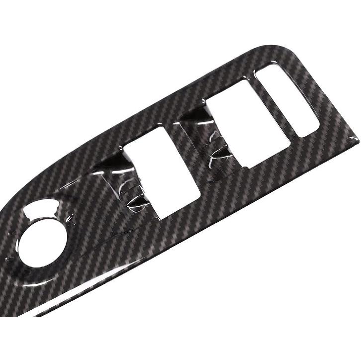 TOYCIDFG Car Door Inner Handle Window Lift Button Panel Cover Trim Compatible with Alfa Romeo Giulia 2017-2021, Carbon Fiber Pattern Car Decoration
