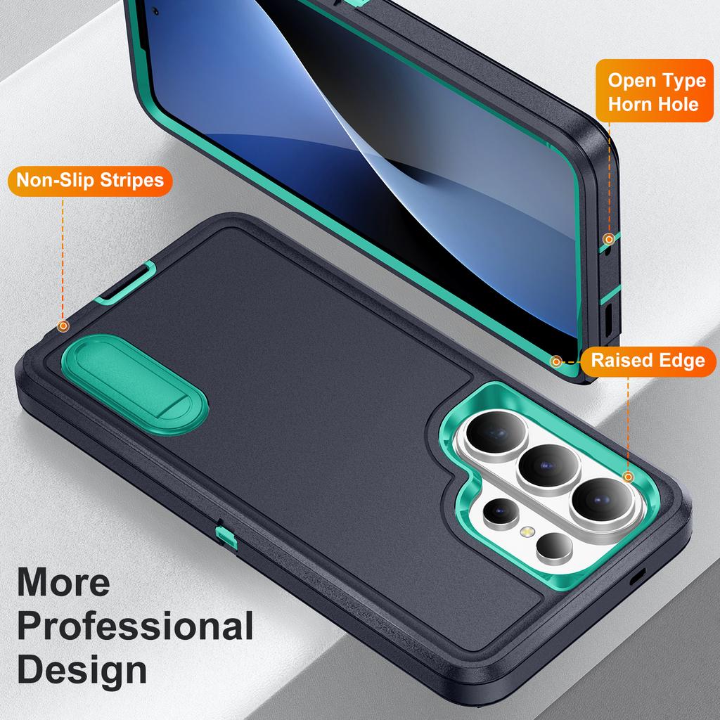 Luxury Three Layer Case for Samsung Galaxy S26 Ultra S25 FE S24 Plus S22 S23 Ultra A17 5G A56 A36 A16 A15 A14 A54 Armor Cover