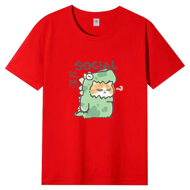 Cartoon Short Sleeve Women's T-Shirt 2025 New Design American Loose Half Sleeve Top