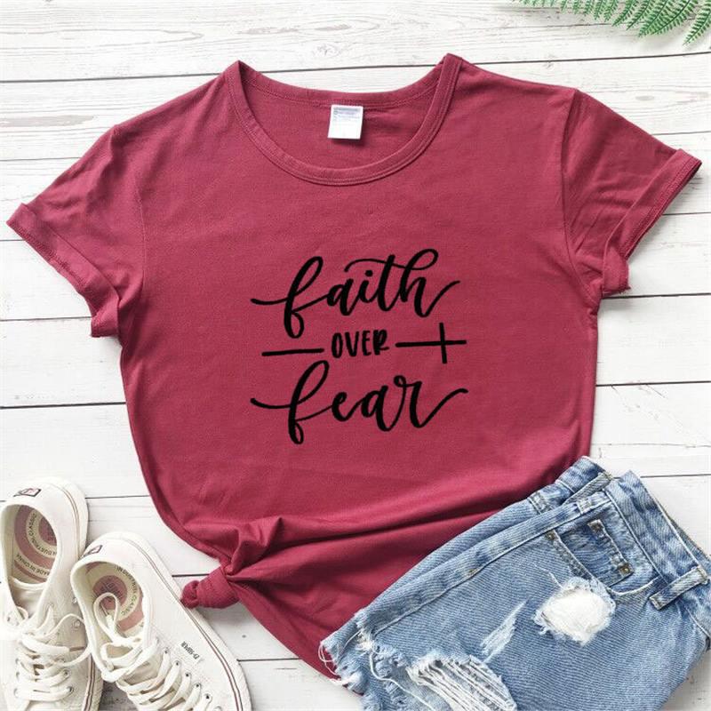 Faith Over Fear Unisex Streetwear T-Shirt - European & American Style