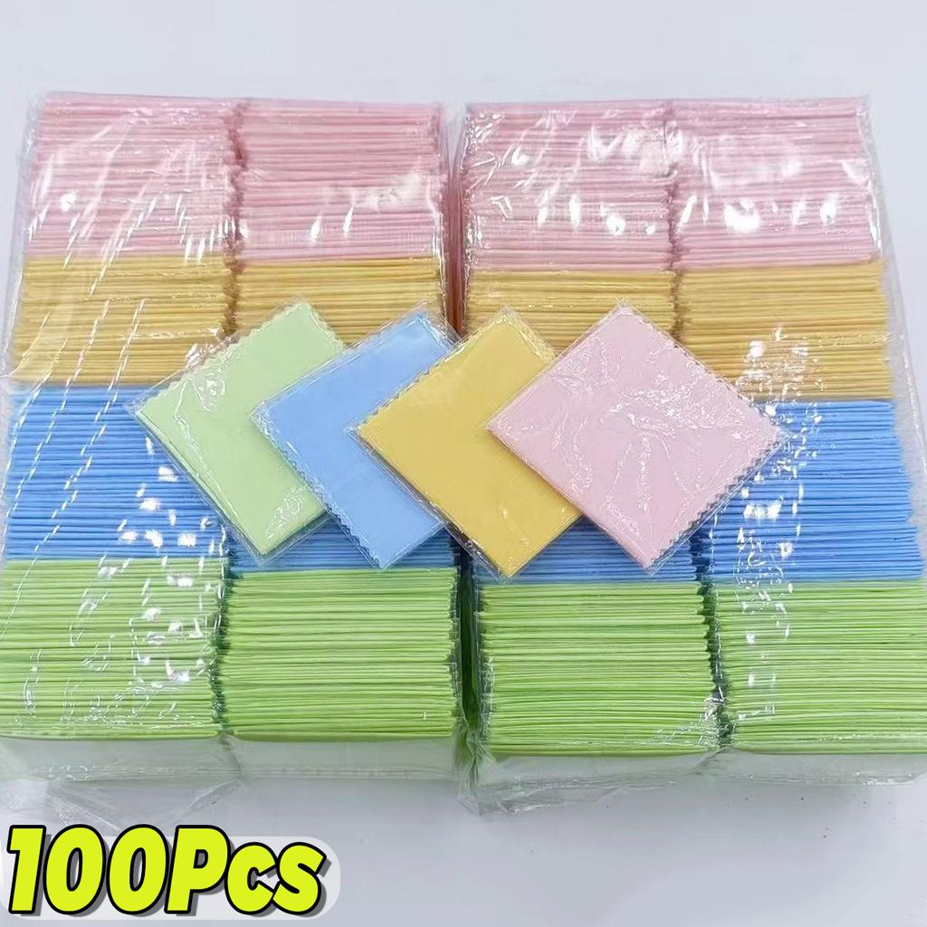 1/200pcs Chamois Glasses Cleaner Microfiber Cleaning Cloth for Glasses Cloth Len Phone Screen Cleaning Wipes Wholesale