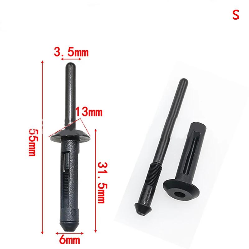 

10Pcs Auto Accessories Black Plastic Rivet Clip Retainer Fastener Blind Rivets Head Break Mandrel Blind Nail Rivets