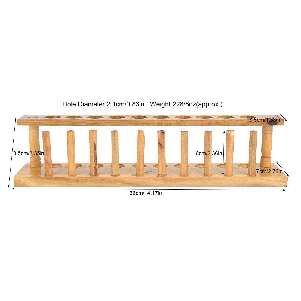 Durable and Strong Wooden 6 8 10 12 Hole Test Tube Stand Chemical Laboratory Tool
