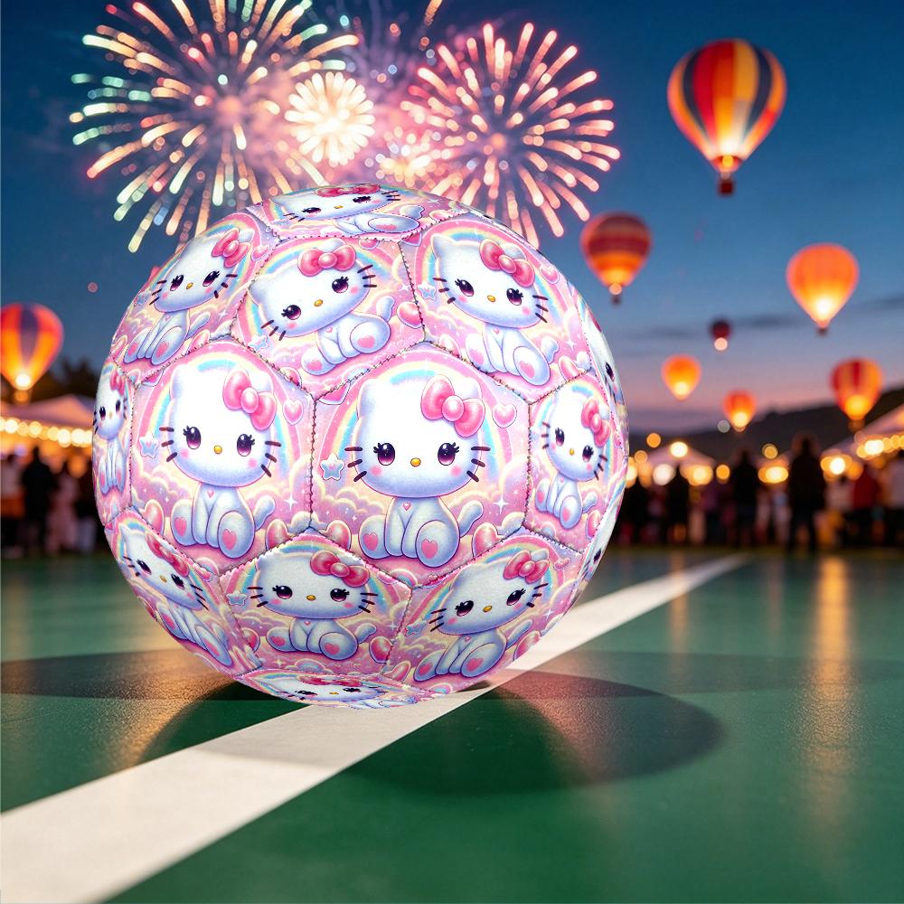 1pc Lovely Cat Soccer Ball, Athletic Standard Football Size 5 Lightweight Sports Match Soccer Ball, Perfect Gift for Sports Enthusiasts