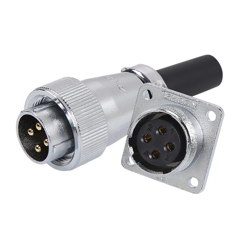 ZHQCN WS20 TQ+Z Waterproof Industry Socket Plug M20 Soldering Wire to Board Panel Mount Electronics Connector 2 3 4 5 7 9 12 Pin