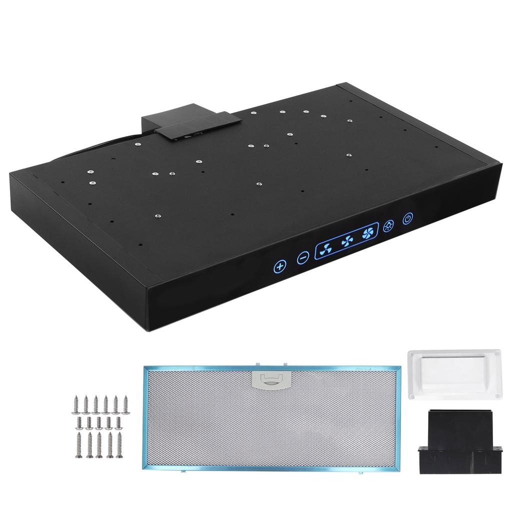 Okap podszafkowy Wentylator 3-biegowy Stal nierdzewna Panel dotykowy Światło LED do kampera RV