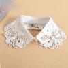 Schwarz Weiß Falscher Kragen Spitze Floral Hochzeitskleid Accessoire Mode Dekoration Kragen