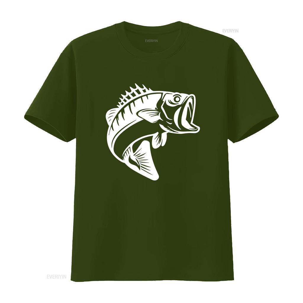 Cool Sea Bass Fishing T Shirt for Men Outdoor Adventure Vintage Washed Graphic Casual Unisex Stretched Breathable Fashion