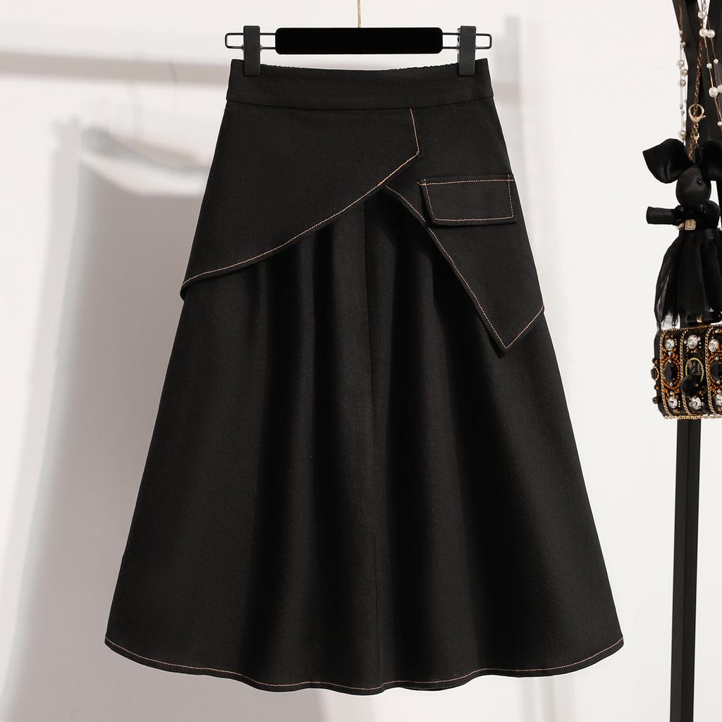 DIMANAF 2026 Plus Size Summer Skirts Women A-Line Cotton Fashion Lady Casual Elegant Long Skirt
