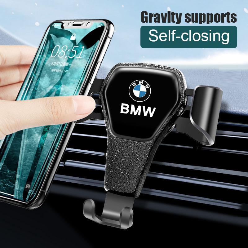 Motorcycle Sticker/Gravity Car Mount GPS Mobile Phone Holder Vent Clip Installation For BMW M E46 E90 E60 F30 F10 E39 E36 F20 X5 FC3