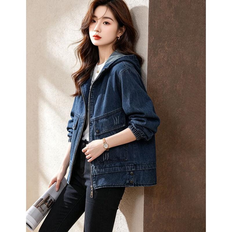 D.F.DEAR Women's Casual Hooded Short Jacket