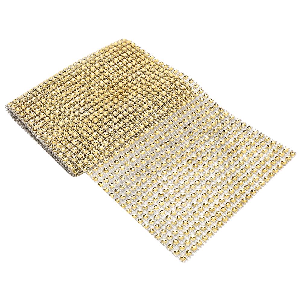 24 Rows Plastic Rhinestone Mesh Ribbon Sewing Trim Garment Accessories Decoration