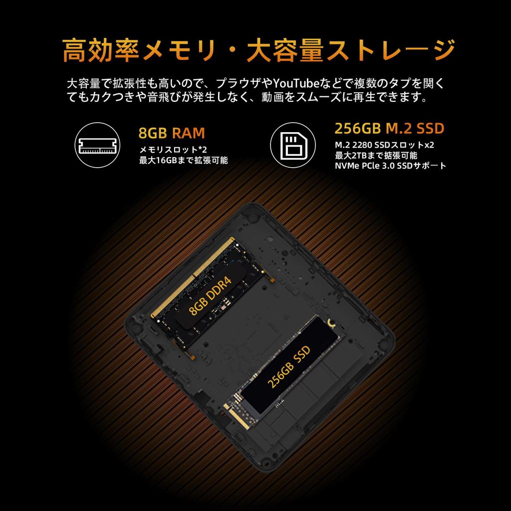 Mini PC with up to Intel 6500Y DDR4 WiFi LAN simultaneous low power fast heat quiet operation Pentium 6500Y 3.60GHz processor, 16GB+256GB storage,