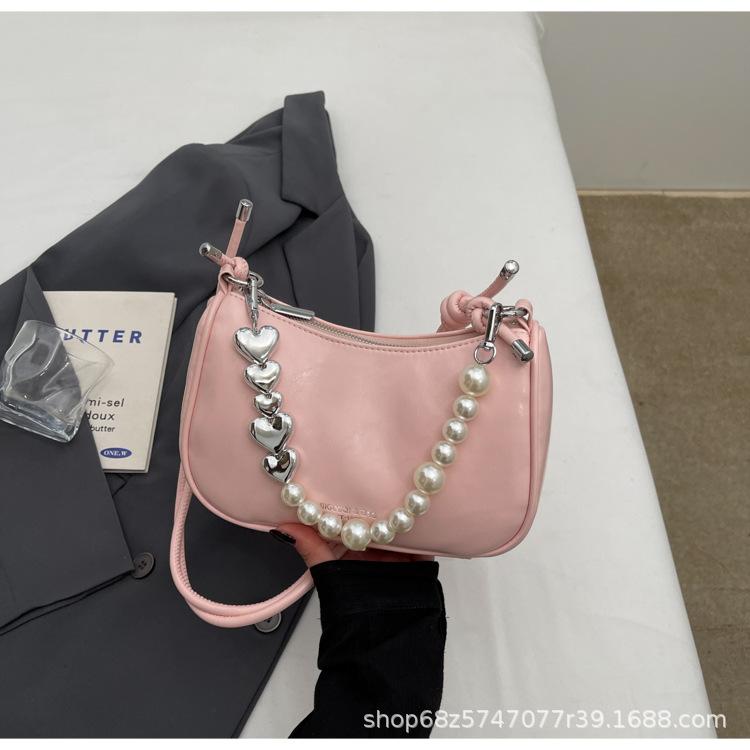 Korean version of popular underarm bag women's 2025 spring new fashion small square bag simple foreign texture shoulder women's bag tide