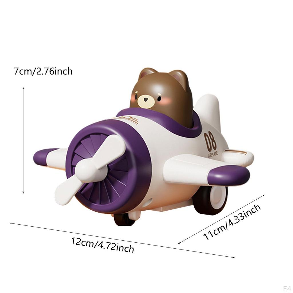 Airplane Toy with Friction Mechanism, Press Type Design for Toddlers