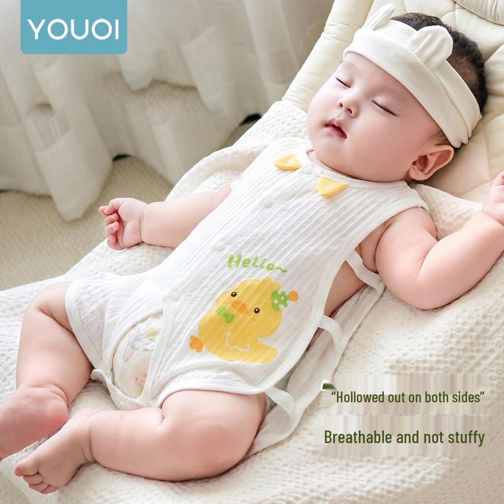 Youqi Baby Sleeveless Summer Jumpsuit - Cute, Lightweight, Side-Opening Design