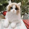 Chongker Realistic and Lifelike Cat Plush Toy, Handmade with a Soft Touch, Cute and Soothing Cat, a Great Gift for Cat Lovers, Moms, Children, and Sen