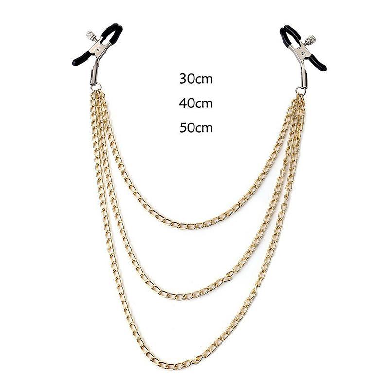 Multiple Colors Nipple Clip With Chain Stimulator Clitoris Clamps Slave Adult Games Body Clamps Accessories Bondage Nipple