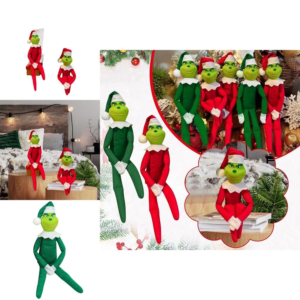 Christmas Grinch Doll Decorations Soft Comfortable And Perfect As Holiday Ornaments And Gifts