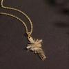 Nicht verblassende Kupfer-Mikro-Inlay-Kreuzkette für Herren - Personalisiert, Vielseitiger Hip-Hop-Schmuck mit einem High-End-Gefühl