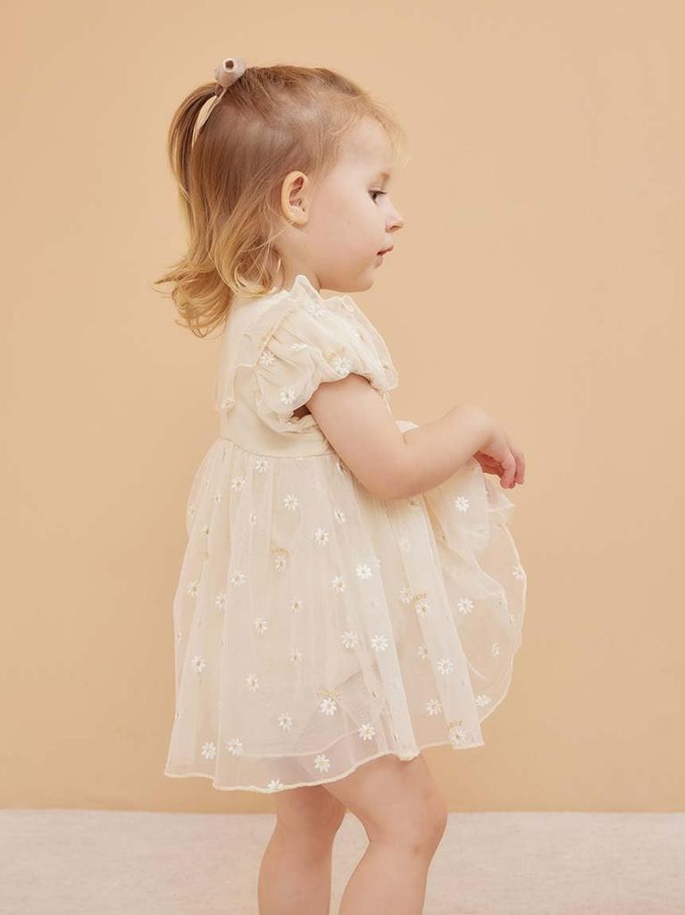 BABY Daisy Tulle Romper PBCO251470 YEL 70 [Gelato Pique]