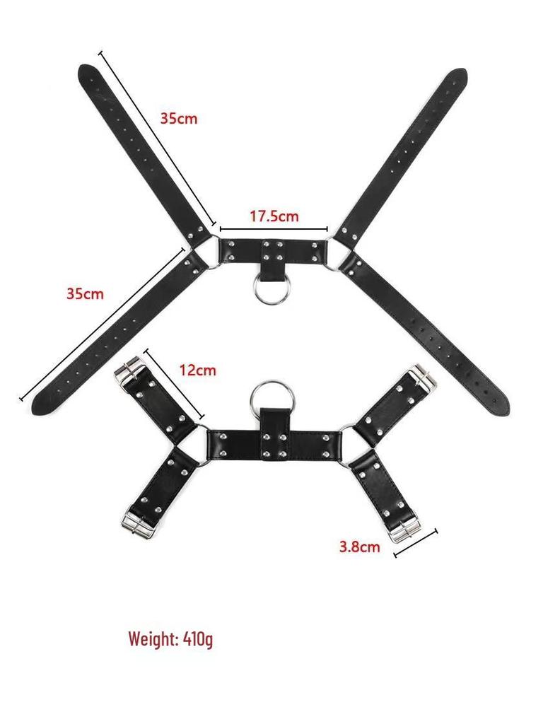 Men's Leather Bondage Chest Strap - Adult Sex Toys & Alternative Stage Wear