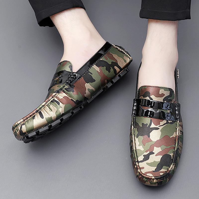Dámské Pohodlné Baleríny Ležérní Nazouváky Pánské Mokasíny Loafers Řidičské Boty Unisex Větší Velikost Kamufláž Zlaté Stříbrné Boty