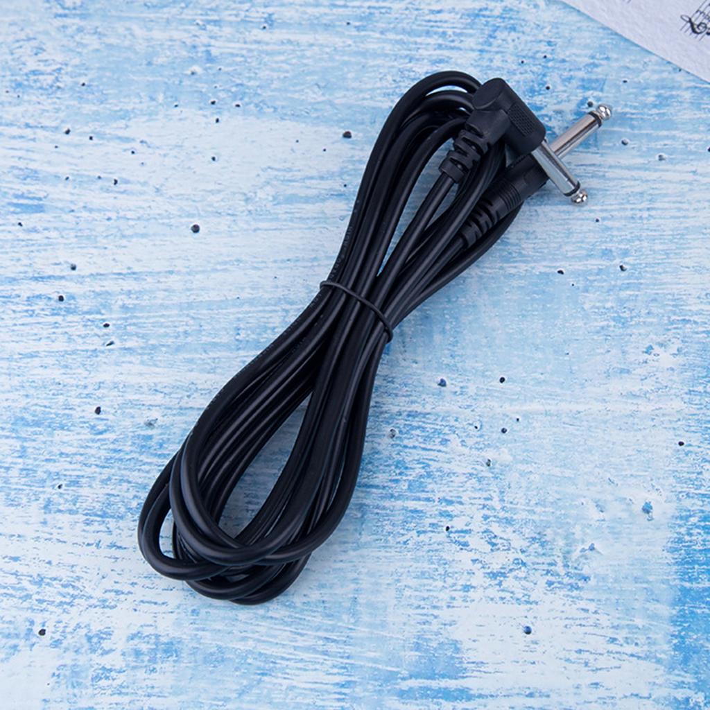 Guitar Instrument Cable Straight To Right-Angled Gold Plated 6.35mm Guitar Cord 3 Meter for Guitar Keyboards Mixers