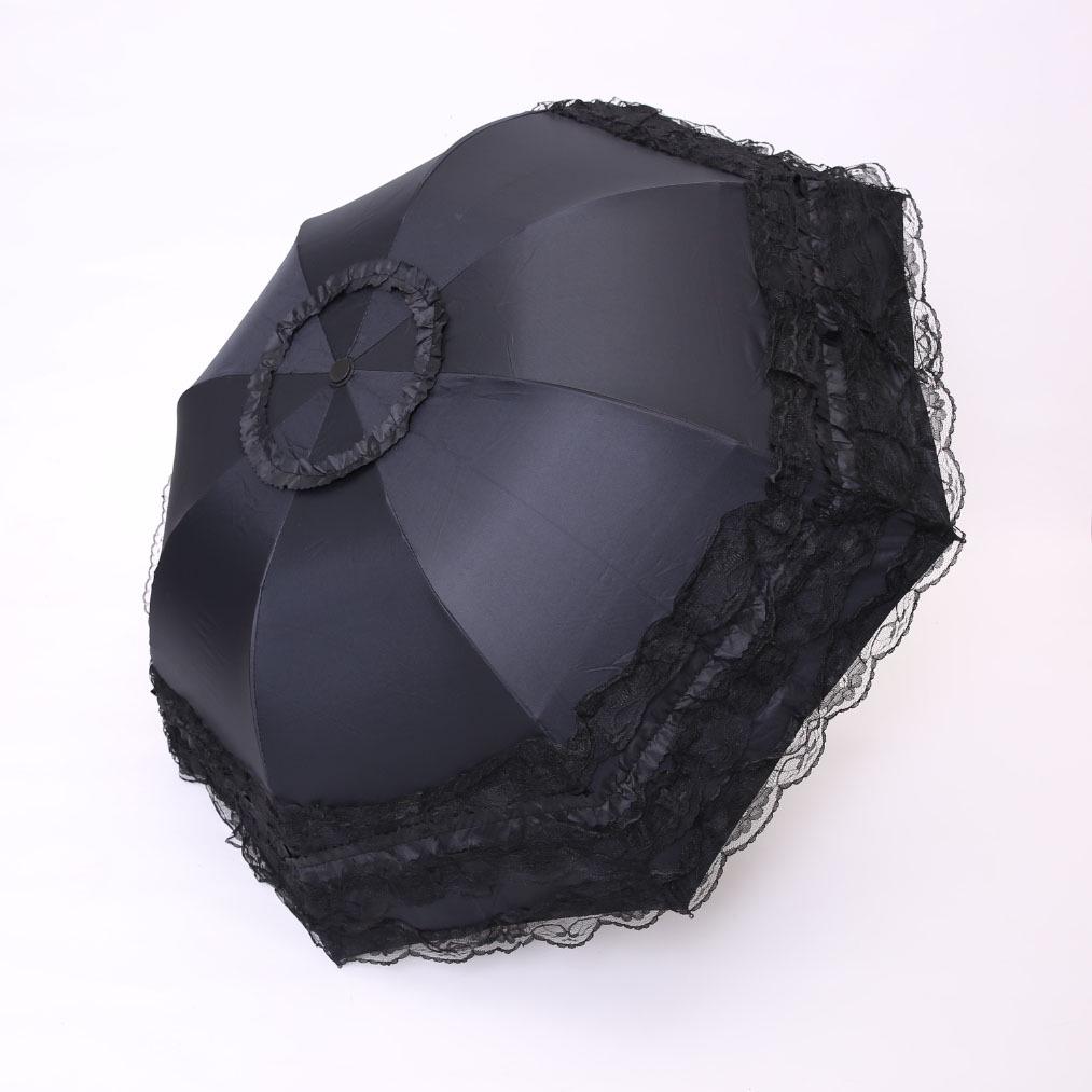 Five-Layer Floral Lace Sun Protection Umbrella - Folding Dual-Use for Sun and Rain