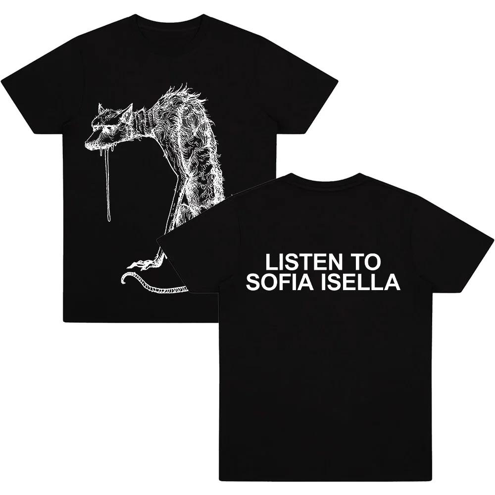 

The Dog TShirt Sofia Isella Cotton Tee Harajuku Casual Short Sleeve Womens Men Streetwear Crew high quality Short Sleeves Casual M