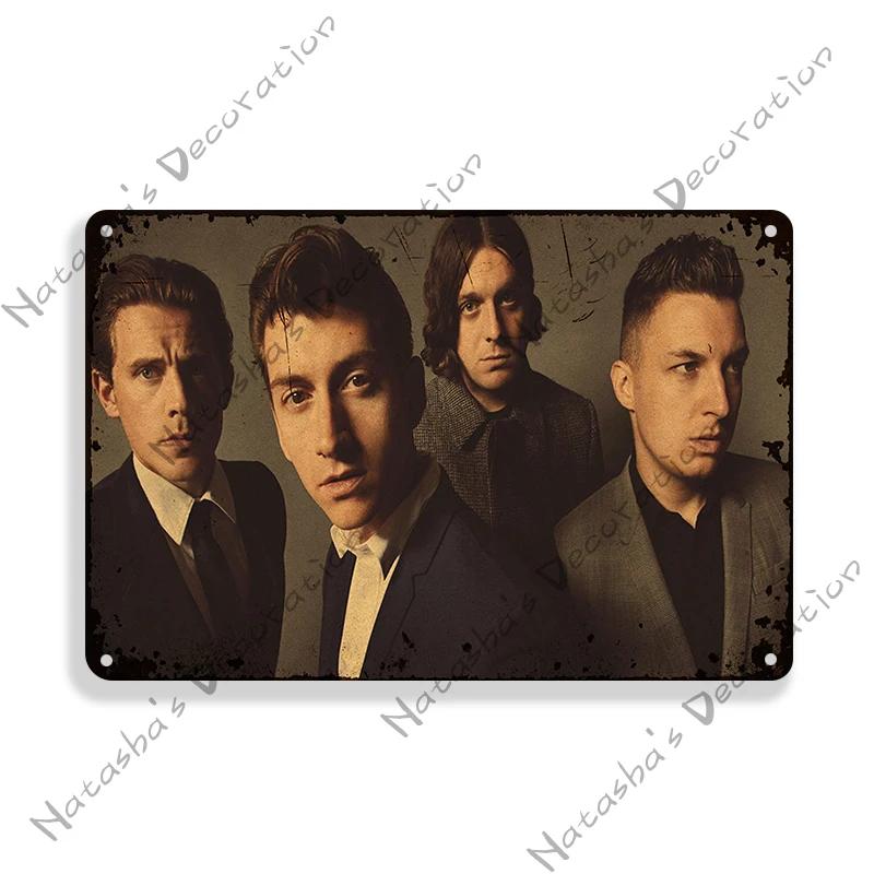 Indie Rock Sign Rock Band Wall Sign Arctic Monkeys Metal Signs Music Metal Sign Rusty Vintage Poster Home Club Pub Bar Decor