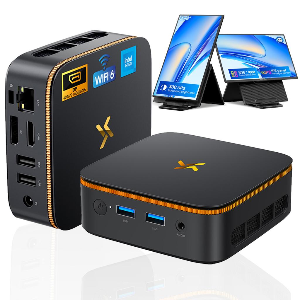Huidun H50 Mini PC AMD Ryzen 3300U 16GB 512GB SSD Windows 11Pro MINI Počítač HDMI
