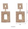 2025New Fashion Luxury Shining Crystal Drop Earrings Gold Silver Color Square Rhinestone Dangle Earrings for Women Wedding Party