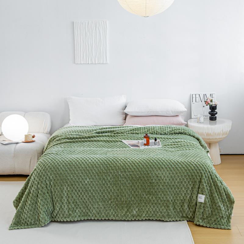 Plaid Plush Blanket Luxury Warm Fluffy Soft Solid Color Blankets Queen King Size Bedding for Bed, Couch, Chair, Sofa Washable