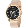 Epoca Black Rose Gold Metal Gents Quartz Chronograph with Date R8873618005
