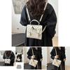Stylish White Cartoon Large Capacity Square Bag For Women Casual Daily Use