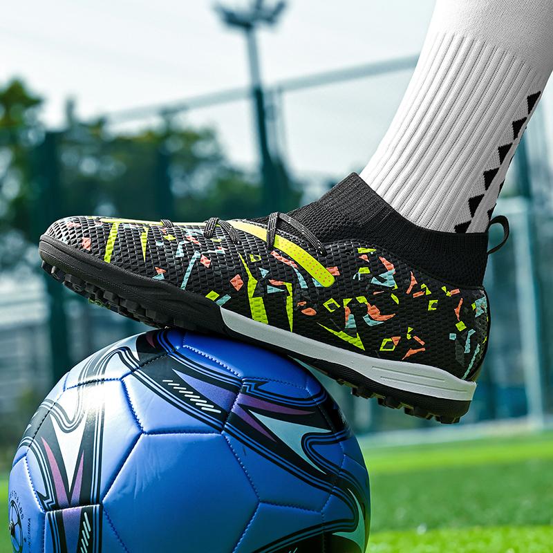Men's Professional Football Boots Unisex Breathable Training Soccer Shoes for Outdoor Futsal Match Turf Grass Cleats Non-Slip