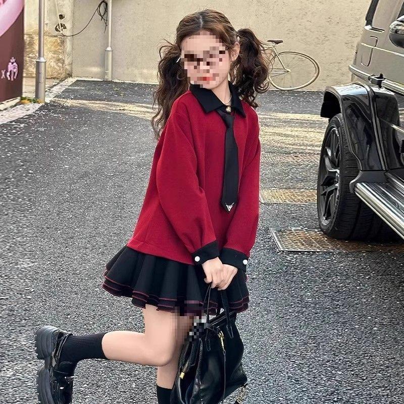 

2025 Spring & Autumn Girls College-Style POLO Princess Dress Fabric Scraps - Caution