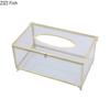 Europäische Kreative Glas-Taschentuchbox Einfache Wohnzimmer-Haushalts-Transparente Taschentuchbox Nordische Luxus-Leichtluxus-Serviettenablage