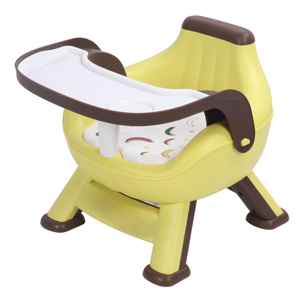Baby Eating Chair with Double Layer Tray Squeaky Cushion Backrest Multifunctional Kids Dinning