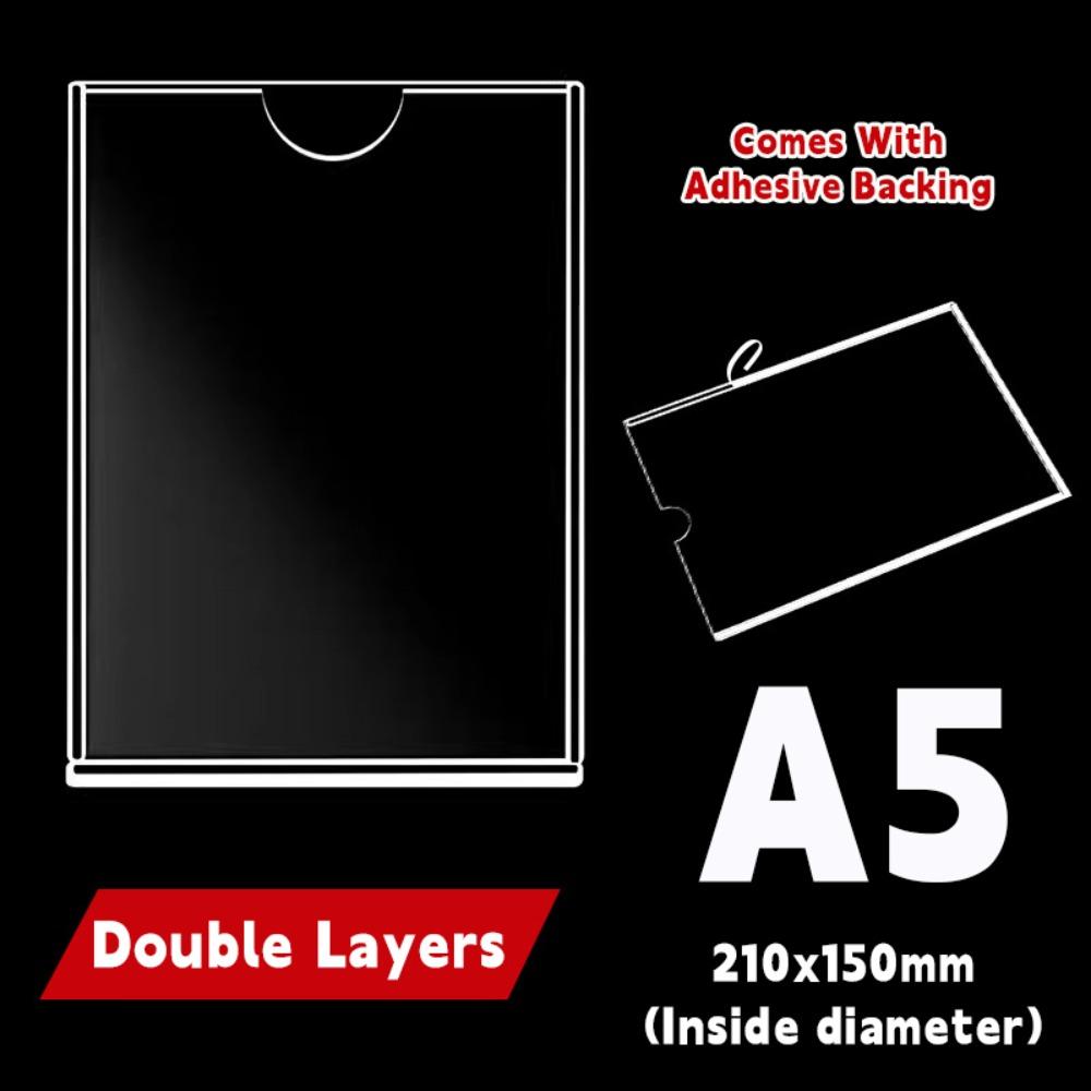 Self-Adhesive Photo Frame Clear Card Holder Durable Label Holder Supermarket