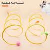 Folded Cat Tunnel S Type Cats Tunnel Spring Toy Mouse Tunnel with Balls and Crinkle Cat Outdoor Cat Toys for Kitten Interactive
