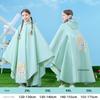 Children's Poncho Raincoat for Boys and Girls, Full-Body Waterproof with Backpack Space, Suitable for Older Children and Students, Special Pullover
