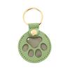 Paw Shaped Keychain Faux Leather Dog Hair Storage Keychain Transparent Pet Hair Souvenir Refillable Keyring Memorial Gift